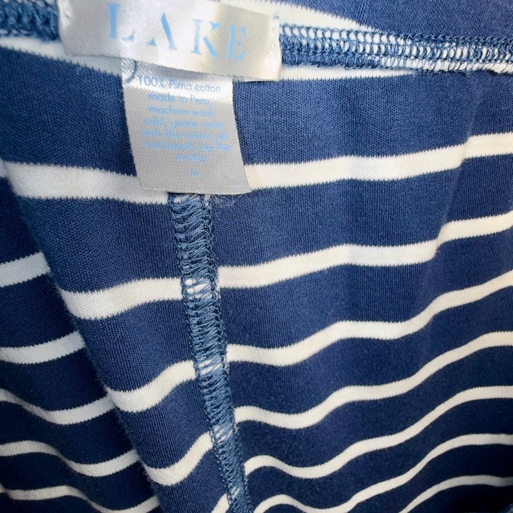 LAKE Pajamas Set of 2 Striped Lounge Jogger Pants - Size Large - EUC - Picture 5 of 7